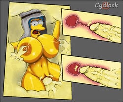 big_ass big_breasts big_penis cervical_penetration cydlock disembodied_hands disembodied_penis marge_simpson nipple_tweak sex the_simpsons vaginal_penetration