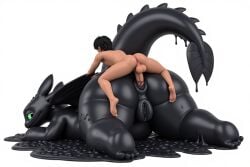 3d ai ai_3d ai_assisted ai_generated anal anal_penetration anal_sex big_butt black_body black_scales black_slime dreamworks female female_penetrated fury_(httyd) how_to_train_your_dragon huge_butt human human_on_dragon human_penetrating_anthro larger_female male/female male_on_top male_penetrating male_penetrating_female melted_skin melting melting_body night_fury penis_in_ass piggyback_sex puffy_anus pussy smaller_male tar_covered tar_creature tar_rail toothless