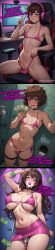 ai_generated bathroom bathroom_stall big_breasts bimbofication blue_eyes brown_hair caged_cock chastity_cage comic covered_in_cum crossdressing dollar_bills erect_penis erection feminization flat_chest freckles futanari futanarization gamer gamer_chair glory_hole headset heart-shaped_pupils money pole pole_dancing prostitution round_breasts sissification streaming strip_club transformation voluptuous voluptuous_body voluptuous_futa