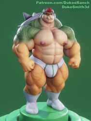 1boy 2_horns 3d_(artwork) 3d_model_showcase abs animated anthro artist_name biceps bowser clothed clothing deltoids digital_media_(artwork) dukesmith3d fangs footwear full_body furry furry_male furry_only green_background green_body green_scales hair hi_res horns koopa male male_nipples male_only mario_(series) multicolored_body multicolored_scales muscular muscular_anthro muscular_male muscular_thighs navel nintendo nipples orange_eyes patreon pecs quads red_hair reptile scales scalie shell short_playtime simple_background socks solo solo_male spiked_shell spikes spikes_(anatomy) tagme tan_body tan_scales teeth text topless underwear url video white_clothing white_footwear white_socks white_underwear yellow_body yellow_scales