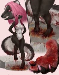 blood crushing death giantess killing macro mass_death micro ozdra paw paws skunk