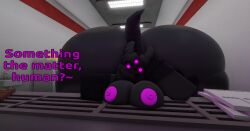 1girls 3d anthro ass ass_visible_from_the_front bent_over bottom_heavy breasts butt_from_the_front deviantart dialogue english_text female front_view gloves goggles gootraxian hyper hyper_ass hyper_butt kaiju_paradise lizard looking_at_viewer nightcrawler_(kaiju_paradise) nipples pink_nipples roblox roblox_game solo spytf2realha talking_to_viewer text tilted_head