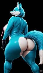 1girls ai_generated animated anthro back_view big_ass big_breasts bikini bouncing_ass female fox fox_girl fox_tail from_behind furry furry_female huge_ass huge_breasts jiggle jiggling_ass looking_back mustardshark no_sound rear_view solo tagme thick_thighs twerking two-tone_fur video