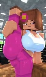 1female 1girl 1girls ai_generated big_ass big_boobs big_breasts big_tits blue_eyes cameltoe flexible flexible_female flexing flexing_legs gum gym gym_clothes gym_uniform huge_ass huge_boobs huge_tits jenny_belle_(slipperyt) leggings minecraft pink_leggings tagme thighs voluptuous voluptuous_female xoma4ek yoga