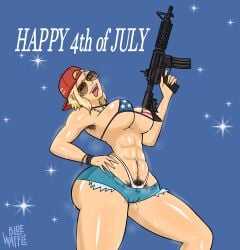 1girls abs adult adult_female american_flag_bikini armpit_hair armpits ass_bigger_than_head backwards_baseball_cap backwards_cap big_breasts bikini blonde_hair blue_bottomwear blue_eyes blue_waffle breasts brown-tinted_eyewear cameltoe cap curvy denim_shorts female female_focus female_only freckles freckles_on_face grand_theft_auto grand_theft_auto_vi gta_pedestrians gun hairy hairy_armpits hairy_pussy happy independence_day jean_shorts large_breasts light-skinned_female light_skin looking_at_viewer make_america_great_again mud_girl_(gta_vi) necklace npc open_mouth pubic_hair red_headwear redneck redneck_girl rockstar_games short_hair shorts smile snapback star steam steaming_body steamy steamy_ass steamy_breath strong_tomboy_(spectrum) sunglasses sweat sweating sweaty sweaty_ass sweaty_body sweaty_breasts sweaty_butt teeth tinted_eyewear tomboy tongue tongue_out video_game_franchise video_games voluptuous weapon wide_hips wristband