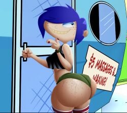 big_ass bubble_butt doompypomp ed_edd_n_eddy edit edited fat_ass green_shorts marie_kanker micro_shorts small_breasts summer sweat sweaty thick_ass third-party_edit