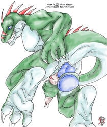 anal anal_masturbation anthro blue_eyes claws dildo erection guan lizard looking_back male male_only masturbation muscular muscular_male penile_masturbation penis randomdragon rear_view reptile scalie sex_toy smile smirk solo