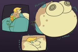 1boy 1girls anthro anthro_on_anthro ass bed big_ass big_breasts blonde_hair breasts doggy_style duo enormous_ass enormous_breasts fat fat_ass fat_female female fish gigantic_ass gigantic_breasts green_body hair huge_ass huge_breasts inflation inflation_fetish large_ass large_breasts larger_female male male/female marine mrs._puff nickelodeon nipples nude nude_anthro nude_female obese obese_female overweight overweight_female pufferfish sex size_difference smaller_male sound_effects spongebob_squarepants straight straight_sex thick_ass viddibus
