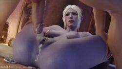 1boy 1girls 3d after_sex after_vaginal baldur's_gate_3 cum cum_in_pussy cum_inside drow fantasy female interspecies light-skinned_male male minthara naked naked_female naked_male nude nude_female nude_male that_maskey