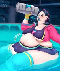 1girls 2023 2d 2d_(artwork) absurd_res absurd_resolution absurdres alternate_body_size alternate_breast_size artist_logo ass_peek asymmetrical_bangs belly_between_legs big_ass big_belly big_breasts black_hair black_hair_female blue_eyes blue_socks blush blush_lines bracelet breasts breasts_apart breasts_on_belly chug_jug chugging cleavage color colored crop_top cropped_jacket digital_media_(artwork) double_chin drinking earring english_text enjoying_expansion epic_games eyeliner fat fat_belly fat_breasts fat_face fat_female fat_fetish fat_girl fat_neck fat_thighs female female_focus fingerless_gloves fortnite fortnite:_battle_royale gloves gulp gulping hair_behind_ear high_res high_resolution highres holding_drink holding_jug holding_object huge_belly huge_breasts implied_expansion implied_weight_gain jacket jacket_open juice light-skinned_female light_skin looking_at_object looking_up love_handles loving_it medium_hair midriff_baring_shirt motion_lines muffin_top navel obese obese_female onomatopoeia open_mouth outgrowing_clothes over-kneehighs overweight overweight_female patreon_url pink_highlights pink_jacket pool popped_collar raised_eyebrows revealing_clothes rox_(fortnite) sideass sitting sitting_down sitting_in_pool skindentation skirt skirt_around_belly slosh sloshing_belly slurp_(fortnite) socks solo suspender_skirt suspenders swept_bangs text thick_thighs three-quarter_view tight_clothing tight_shirt toasty54 two-tone_hair underboob undersized_clothing upskirt video_game_character video_games wardrobe_malfunction watermark wet wet_clothes wet_skin yellow_gloves