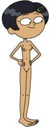 1girls accurate_art_style amphibia asian asian_female barefoot belly_button black_hair breasts completely_nude_female disney disney_channel feet hair_pin marcy_wu nipples nude nude_female pussy shaved_pussy straight tanned_skin