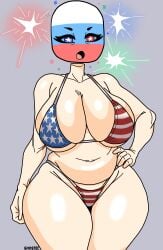 4th_of_july bare_shoulders bikini bikini_bottom bikini_top brainwashing breasts chubby collarbone countryhumans countryhumans_girl dazed expressionless female female_only femsub flag_bikini fourth_of_july ghostec grey_background hand_on_hip heterochromia huge_breasts hypnosis large_breasts milf mind_control open_mouth russia russia_(countryhumans) russian russian_flag russian_girl signature simple_background solo standing symbol_in_eyes thick_thighs usa_bikini wide_hips