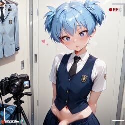ahe_gao ai ai_generated assassination_classroom camera femboy gay male male_only nagisa_shiota partially_clothed photoshoot porn pose posing recording saliva school_uniform skirt solo solo_focus trap userzon yaoi