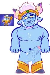 boobs_out brawl_stars breasts bull bull_(brawl_stars) dick gay male male_boobs male_breasts minotaur naked naked_male penis