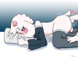 4:3 anal anal_orgasm anal_sex anthro anus balls blush blush_lines bodily_fluids bovid caprine clothing deltarune duo ejaculation feet floppy_ears fluffy foot_fetish foot_in_ass foot_play footwear fur genitals goat hands-free heart_symbol hi_res horn humanoid male male/male mammal milin_goatmonsto orgasm penetration ralsei socks tail undertale_(series) white_body white_fur