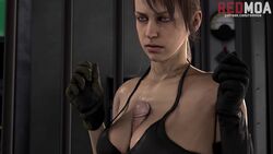 1boy 1girls 3d animated big_breasts bikini breasts cleavage erection female handsfree_paizuri large_breasts male metal_gear_solid metal_gear_solid_v paizuri penis quiet_(metal_gear) redmoa shorter_than_10_seconds sound source_filmmaker straight video