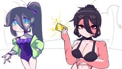 beach big_ass big_breasts bikini cleavage female female_only fnf_regal_ruse friday_night_funkin friday_night_funkin_mod human_black_impostor_(icedevilboy1) icedevilboy1 sideass sideboob vs_human_impostor