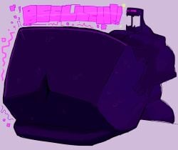 1boy belly_focus big_belly enderman huge_belly male male_only mfbigfellas minecraft purple_body purple_eyes solo solo_focus solo_male square_belly