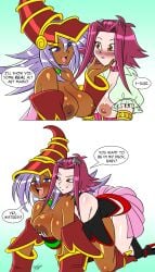 aeolus06 akiza_izinski dark_magician_girl yu-gi-oh! yu-gi-oh!_5d's yuri
