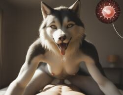 above_view ai_generated anthro anthro_on_human anthro_on_top anthropomorphic beautiful big_breasts blowjob breast_focus breasts breeding canine cowgirl cowgirl_position cum cum_in_pussy cum_inside cumming cumming_together curvy_hips dog_girl ejaculation facial facial_cumshot female female_focus female_on_top fucking fur furry husky impregnated impregnation_request in_heat intercourse looking_at_viewer male male_ejaculation posing_for_the_viewer realistic seductive seductive_look seductive_smile sex sexy sexy_body sexy_pose straddling tits_out vaginal_penetration vaginal_sex voluptuous