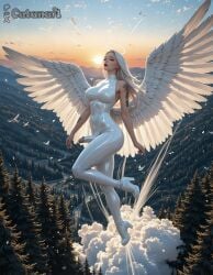 1futa abs ai_generated angel angel_wings balls big_balls big_breasts breasts curvy cutanari dickgirl futa_only futanari looking_at_viewer nipples nsfw nude penis perfect_body ready_to_fuck small_waist smile solo tan_skin testicles