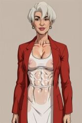 ai_generated aunt female gilf marvel may_parker milf muscular muscular_female spider-man_(series) ultimate_spider-man wet