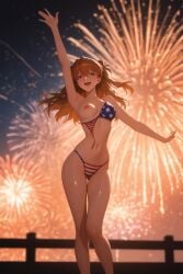 4th_of_july ai_generated anime asuka_langley_sohryu beautiful beauty bikini blush breasts cleavage cute eyes female fireworks flat_belly girl girly high_quality high_resolution highres human independence_day long_hair love maellepetite medium_breasts naked neon_genesis_evangelion nsfw nude nude_female nudity oil oiled oiled_body oiled_skin one_breast_out petite petite_body petite_female pose shiny_skin skinny slim slim_waist small_breasts stars_and_stripes teenage_girl uncensored young