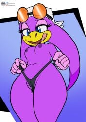 1girls 2025 2d 2d_(artwork) 2d_artwork anthro avian bird blue_eyes breasts digital_art digital_drawing_(artwork) digital_media_(artwork) female fours_(artist) furry furry_female glasses glasses_on_head mobian mobian_(species) mostly_nude mostly_nude_female passerine purple_body purple_hair pussy_juice pussy_juice_drip sega small_breasts solo sonic_(series) sonic_riders sonic_the_hedgehog_(series) swallow_(bird) tagme thong tongue tongue_out wave_the_swallow wet_pussy