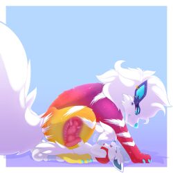 1:1 absurd_res alex_snowfox alolan_form alolan_vulpix arcanine duo ear_piercing fangs female feral generation_1_pokemon generation_7_pokemon hi_res knowdwagon larger_female male male/female nintendo penetration penile penile_penetration piercing pokemon pokemon_(species) regional_form_(pokemon) scarf size_difference smaller_male smile smirk teeth vaginal_penetration vaginal_penetration