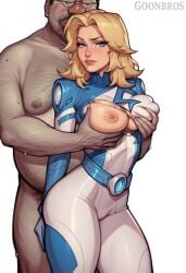 1boy 1girls 2:3 ai_assisted ai_generated bald bald_male beautiful big_penis blonde_female blonde_hair bodysuit breasts clothed_sex consensual fat_male fatman female female_on_top femdom fetish goonbros groping groping_breasts groping_from_behind heroine heroine_in_trouble interracial invisible_woman invisible_woman_(marvel_rivals) jumpsuit large_breasts light-skinned_female light_skin long_penis loop male marvel marvel_rivals medium_breasts older_male penis raped straight sue_storm superheroine tan-skinned_male tan_skin torn_clothes touching ugly_bastard ugly_man younger_female