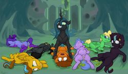 big_belly changeling egg equine fan_character female friendship_is_magic horse implied_egg_implantation implied_oviposition male mammal marsminer my_little_pony ovipositor pony queen_chrysalis_(mlp) vagina venus_spring