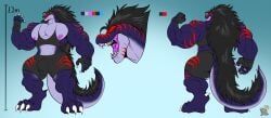 absurd_res anthro barazoku claws dinosaur drakons hi_res male model_sheet muscular nipples paws prehistoric_species quartz_sephir reptile rhinoking scalie sephir theropod tyrannosaurid tyrannosauroid tyrannosaurus