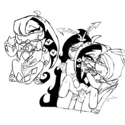 burning_spice_cookie cookie_run_kingdom crying cum doodle pure_vanilla_cookie pussy shadow_milk_cookie