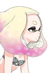 1girls blonde_hair bra koharuno2 nintendo pearl_(splatoon) splatoon splatoon_2 tentacle_hair