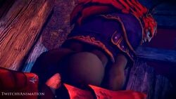 3d anal anal_sex animated bara boner erection ganondorf ganondorf_(hyrule_warriors) gay gerudo green_skin hyrule_warriors loop male male_only penis power_bottom sex sub_ganondorf the_legend_of_zelda twitchyanimation video volga_(hyrule_warriors)