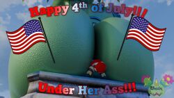 16:9 4th_of_july absurd_res anthro ass big_butt bikini butt_crush butt_smother clothing facesitting female generation_4_pokemon generation_5_pokemon hi_res holidays humanoid macro male male/female maraciti maractus nintendo omananimations pokemon pokemon_(species) sitting_on_another smothering swimwear thick_thighs two-piece_swimsuit wide_hips widescreen