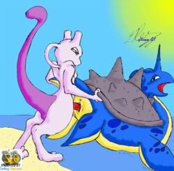 . 2001 animated feral glenn lapras mewtwo pokemon pokemon_(species) surfing_charizard