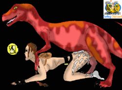 1boy 1girls animated ass bestiality breasts cum dinosaur female gif human interspecies lara_croft lara_croft_(classic) male penis sex straight surfing_charizard tagme tomb_raider zoophilia