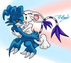 blumagik color digimon female fur furry gatomon interspecies male sex straight vaginal_penetration veemon