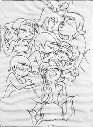 cartoon_network hanna-barbera hey_arnold! marcos monochrome ms._keane nickelodeon nipples olga_pataki powerpuff_girls rough_sketch straight_hair