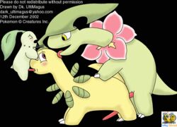 animated bayleaf bayleef chicorita chikorita male_only meganium pokémon_(species) pokemon pokemon_(species) surfing_charizard