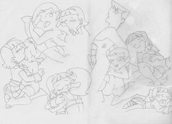 cartoon_network hanna-barbera hey_arnold! marcos monochrome ms._keane nickelodeon nipples olga_pataki penis powerpuff_girls professor_utonium rough_sketch straight_hair tagme