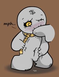 2017 artist_name balls blush character_name copyright_name erection fellatio hi_res humanoid male masturbation monster noose oral penis precum sex shaking simple_background super_greed_(the_binding_of_isaac) suspendedpain sweat text the_binding_of_isaac yaoi