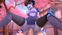 3d alternate_costume animated arhoangel audiodude black_lily_widowmaker blender blizzard_entertainment breasts cowgirl_position female hanamura_(map) light_skin lunar_new_year lunar_new_year_series male moaning oppai overwatch pale-skinned_female pale-skinned_male pale_skin pussy sex sound straight thighhighs vaginal_insertion vaginal_penetration video white_skin widowmaker year_of_the_dog