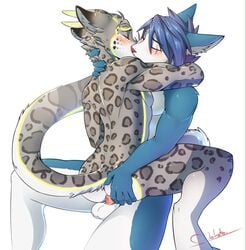 anal anthro blush canine dragon eastern_dragon feline heart kissing leopard logan_littlehowl makoto1996_(artist) male mammal nude oloxbangxolo scar sex snow_leopard wolf yaoi zephyre_razortail