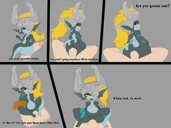 ahe_gao anal anal_sex breasts buttjob comic cowgirl_position cum_inflation dialogue disembodied_penis faceless_male fang femdom from_behind hand_on_hip hand_on_stomach helmet huge_ass imp imp_midna inflation looking_at_penis looking_back looking_down medium_breasts midna outercourse pointy_ears pussy red_eyes reverse_cowgirl_position shortstack shorty_stories spread_legs stomach_bulge the_legend_of_zelda thick_thighs tongue_out twilight_princess two_tone_skin yellow_sclera