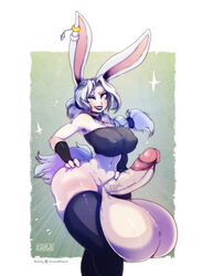 1futa animal_ears balls bottomless breasts bunny_ears bunny_girl cleavage clothed clothing erection female futa_only futanari huge_balls huge_cock humanoid humanoid_penis hyper_balls hyper_testicles intersex light_skin looking_at_viewer oversized_balls partially_clothed penis pwcsponson skindentation solo standing testicles thighhighs