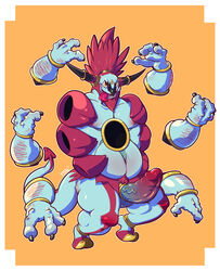 1boy 2015 3_fingers abstract_background ass belly big_hands big_penis big_testicles blue_skin bracelet chubby claws cock_ring disembodied_hand disembodied_hands dogfu erection fangs feet feral forked_tongue genie ghost glans hair hairy hairy_arms hi_res hoopa hoopa_(unbound) horns humanoid_penis large_penis legendary_pokémon long_hair looking_at_viewer male male_only multi_arm multi_limb multi_tongue navel nintendo nipples nude open_mouth orange_background orange_eyes penis pokémon_(species) pokemon pokemon_oras ponytail pubic_hair red_hair red_skin retracted_foreskin sharp_teeth simple_background smile solo standing tail teeth testicles text thick_penis thick_thighs tongue tongue_out uncut veins veiny_penis video_games watermark wide_hips