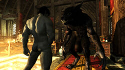 16:9 3d abs anthro big_penis canine claws erection faceless_male fireplace gay glans hair hairy humanoid imminent_sex male male/male male_focus mammal masturbation mmoboys mmoboys_(artist) muscular nude orc orc_male penis sharp_claws skyrim standing the_elder_scrolls thick_penis toe_claws uncut video_games were werewolf