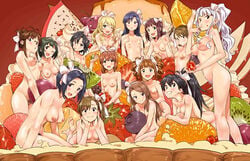 6+girls akizuki_ritsuko amami_haruka beach bows breasts everyone futami_ami futami_mami ganaha_hibiki glasses hagiwara_yukiho hoshii_miki idolmaster kikuchi_makoto kisaragi_chihaya minase_iori miura_azusa multiple_girls nipples nishigori_atsushi nude nude_filter photoshop pubic_hair pussy shijou_takane takatsuki_yayoi uncensored